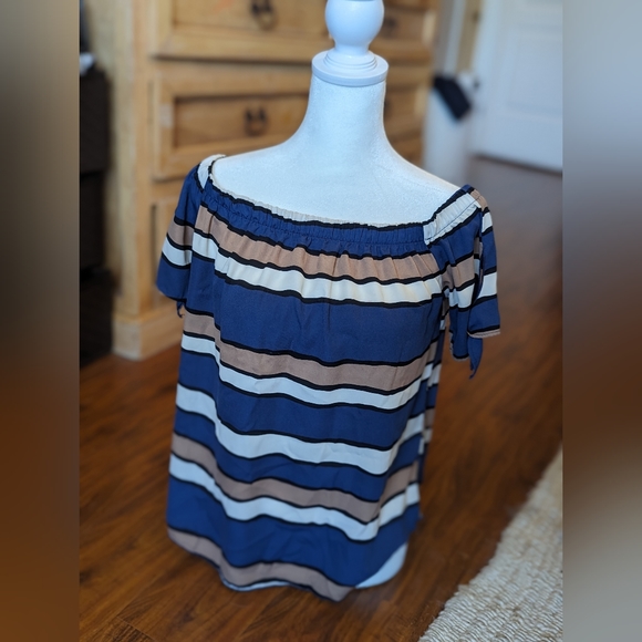 Orange creek striped blouse small - Picture 2 of 3